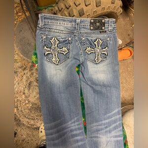 Miss Me Light Blue Straight Leg Jeans